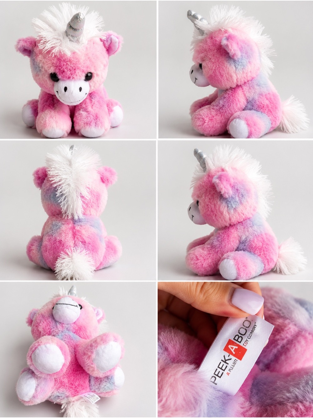 Peek A Boo Pink Unicorn Plush Stuffed Animal - Soft Pink & Pastel